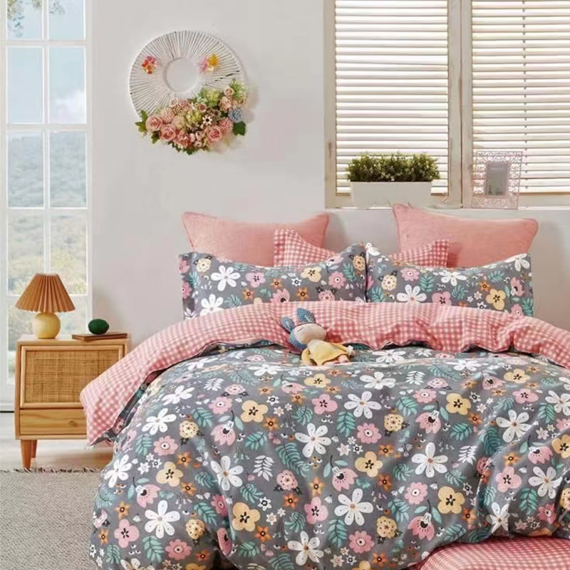 TEMPUS-10-2 250 CM 90 GSM Pondus Dispersum Print Design Polyester Plain Contextum Bed Sheet  Microfiber Fabrica