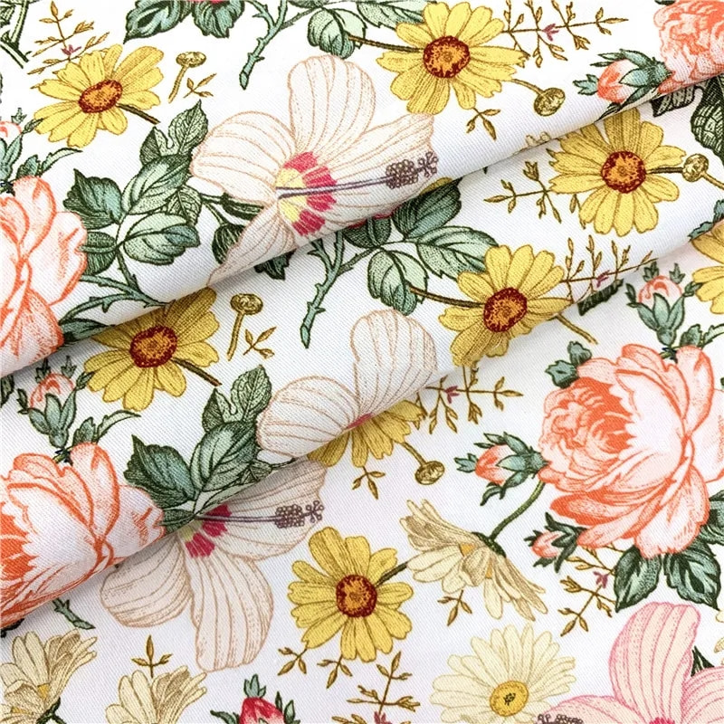 TMIE-08-3-3 120GSM customized Print Twill Polyester Poplin Fabric