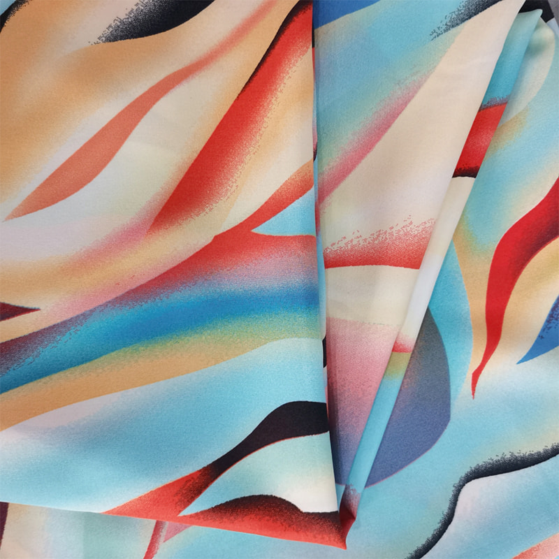 TIME-15-2-1 150CM Latitudo levis ponderis 110GSM 4way Protende Print Pattern Polyester Fabric